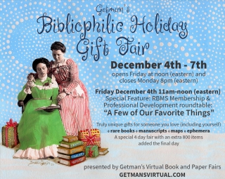 Getman's Virtual Bibliophilic Holiday Gift Fair